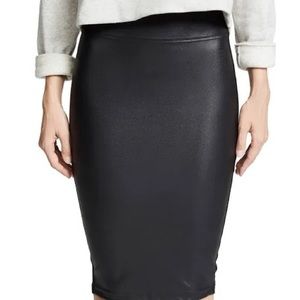 Spanx faux leather pencil skirt, very black, size medium. NWT